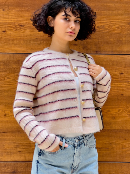Cozy Striped Cardigan