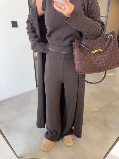 Brown Lounge Knit Set