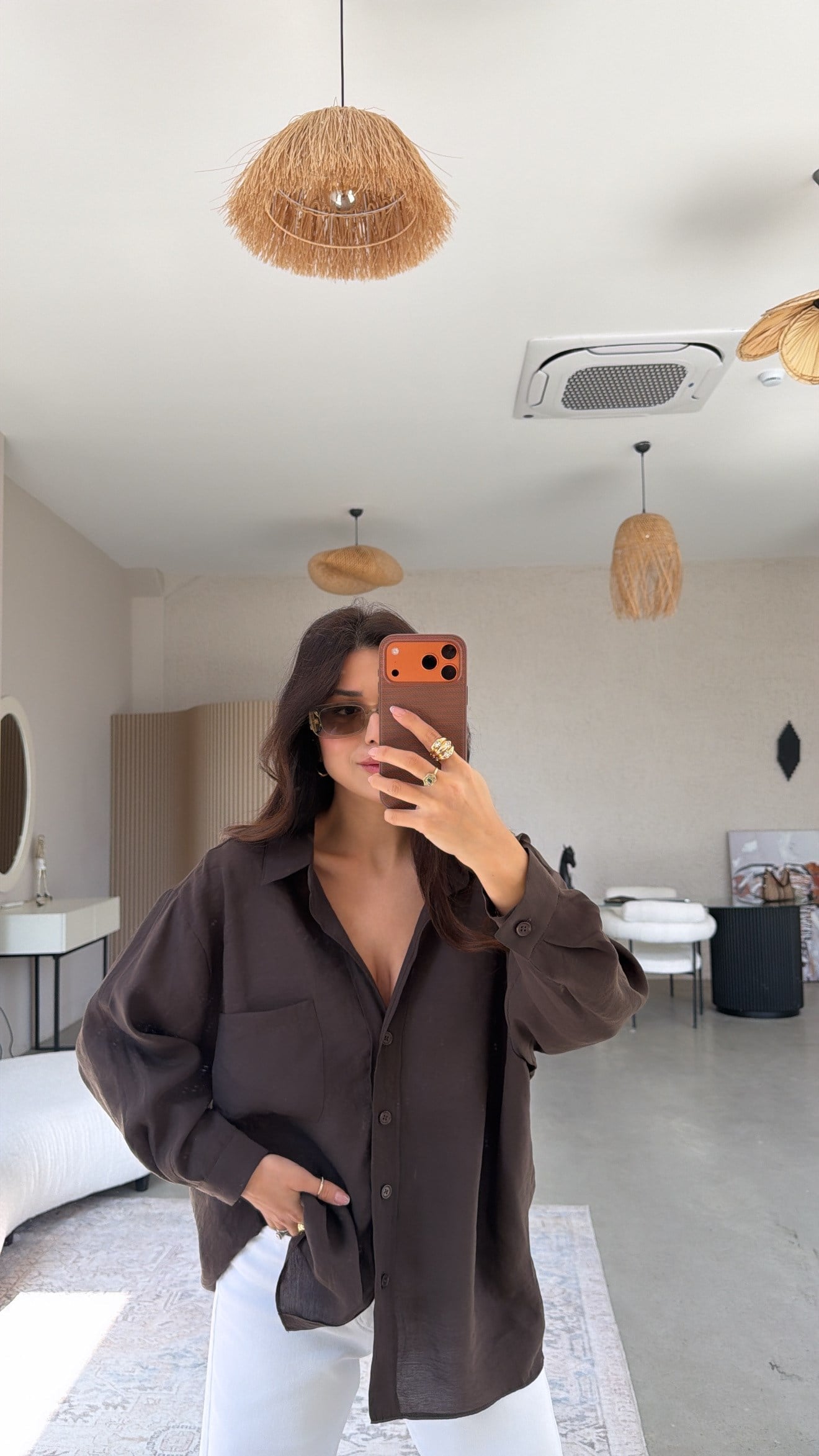 Flowy Modal Shirt – Mocha Brown