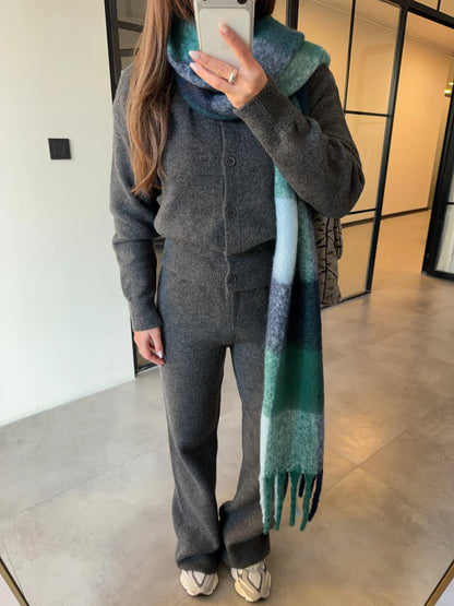 Cocoon Knit Set in Grey