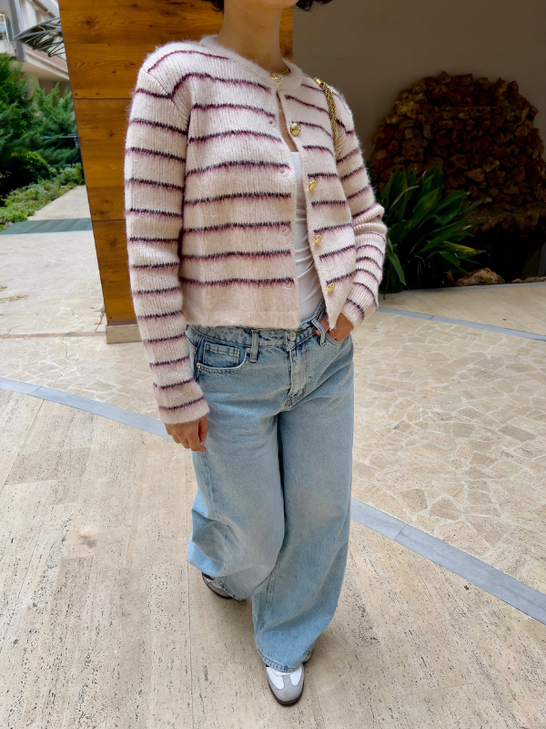 Cozy Striped Cardigan