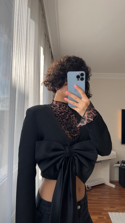 Black Bow Blazer