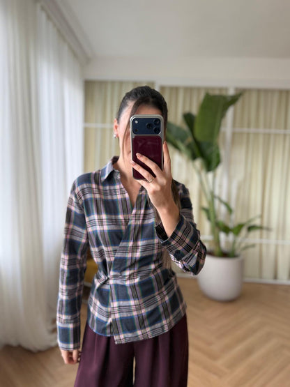 Contour Wrap Shirt Deep Navy