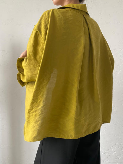 Flowy Modal Shirt – Olive Lime