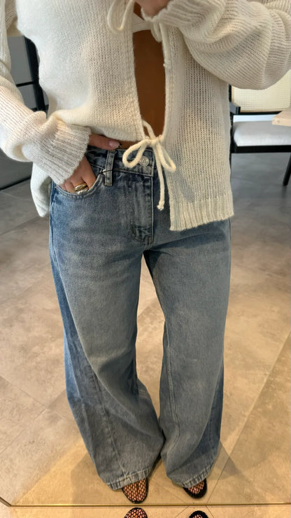 Dark iced denim