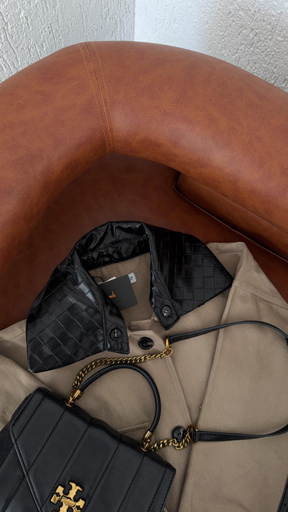 Detachable Leather Collar Jacket