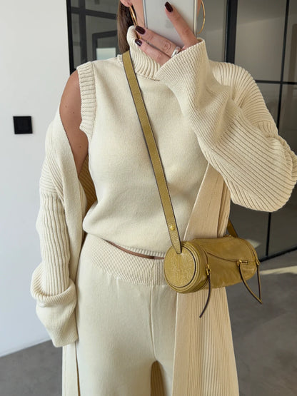 Cream Lounge Knit Set
