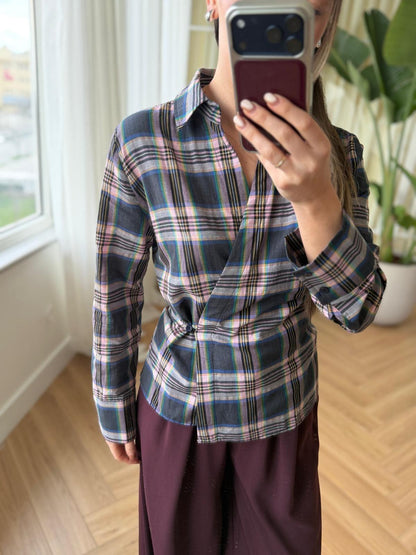 Contour Wrap Shirt Deep Navy