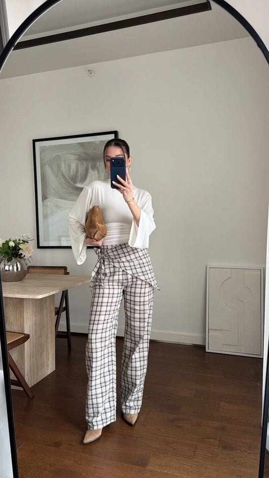 Plaid Wrap Pants