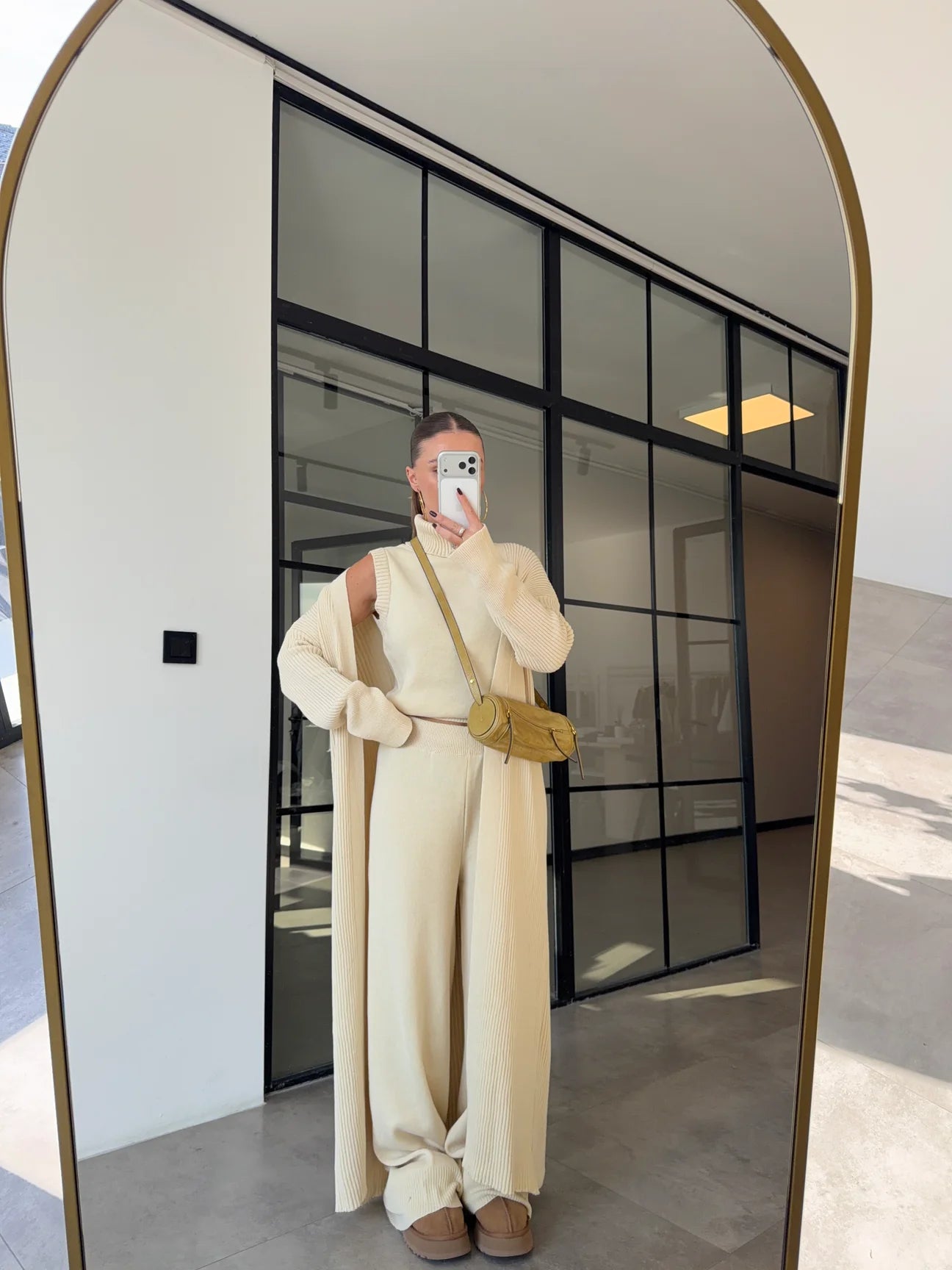 Cream Lounge Knit Set