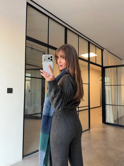 Cocoon Knit Set in Grey