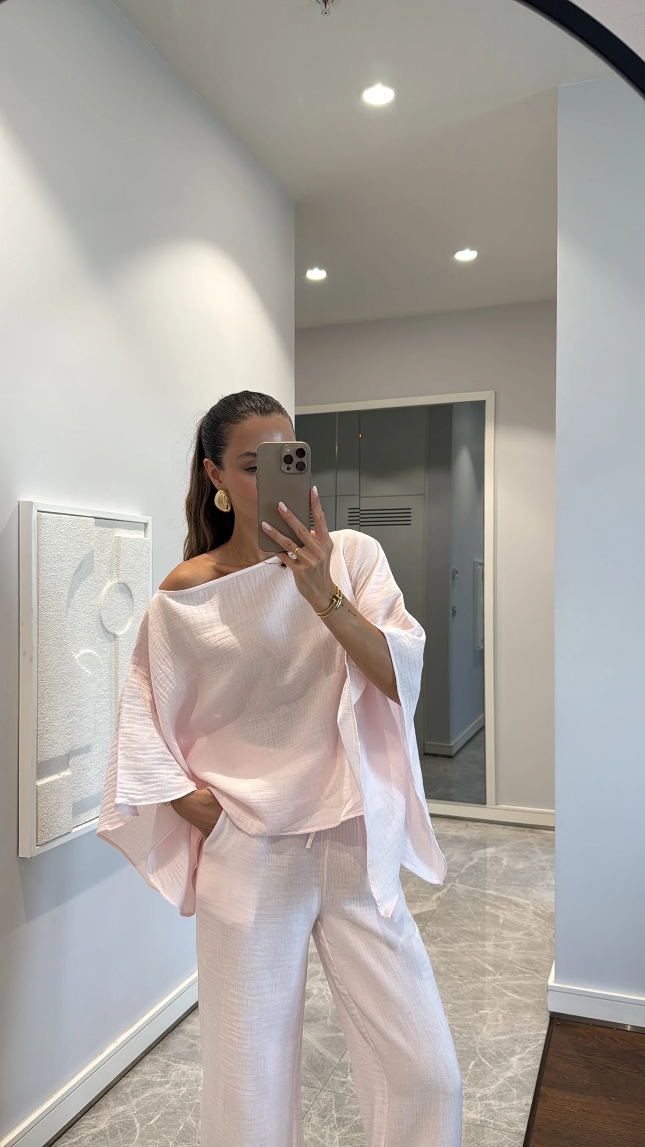 Linen Grace Set in powder pink