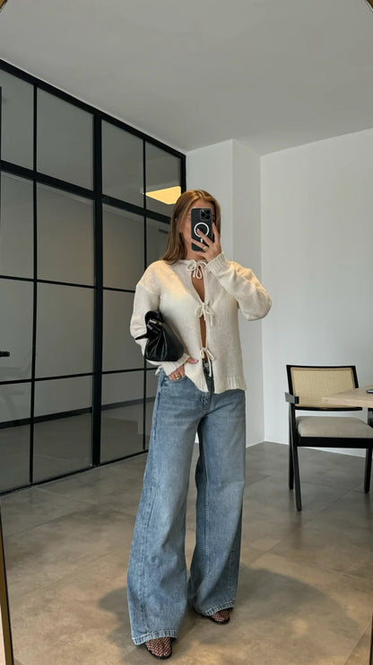 Dark iced denim