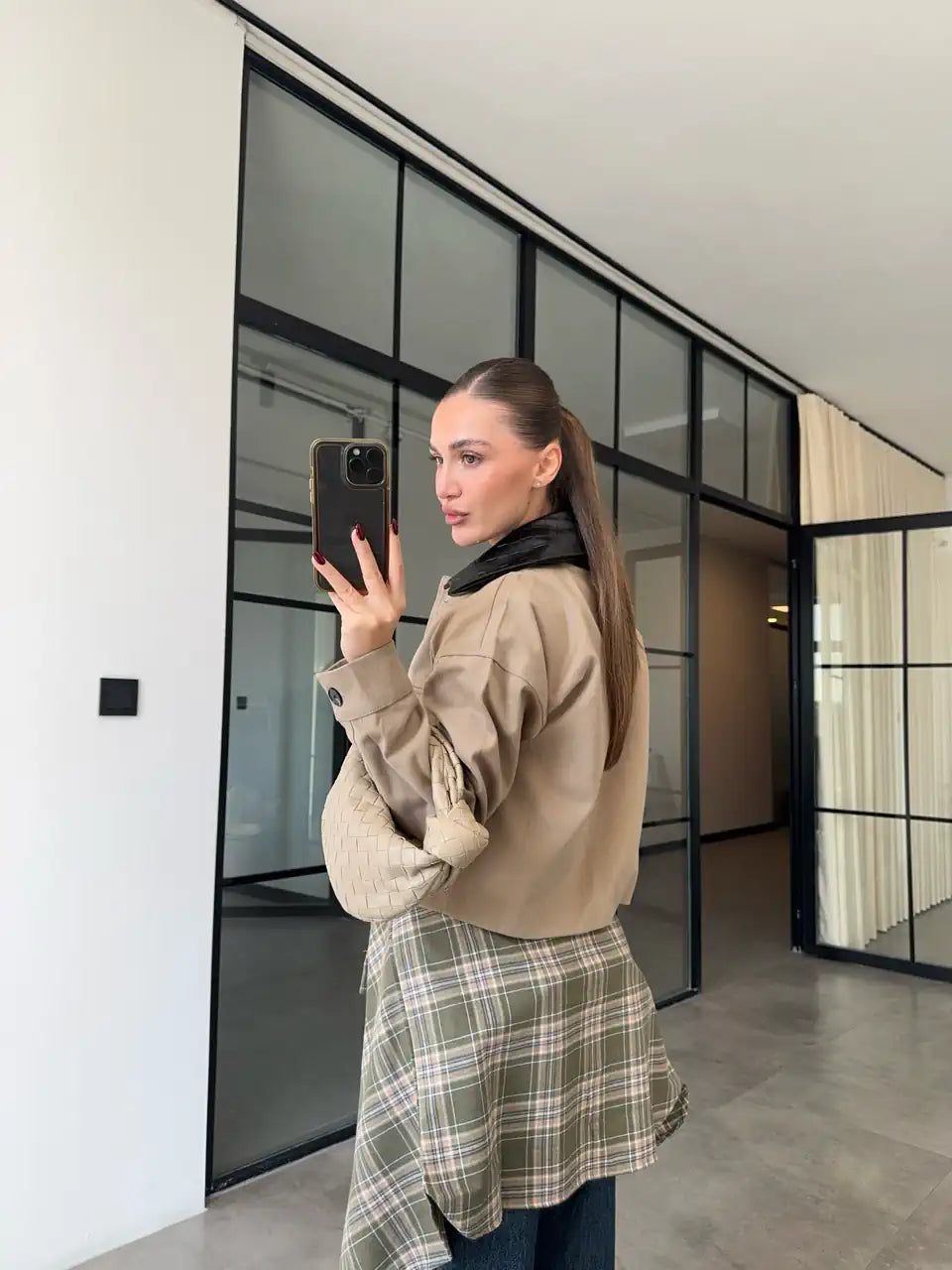 Detachable Leather Collar Jacket