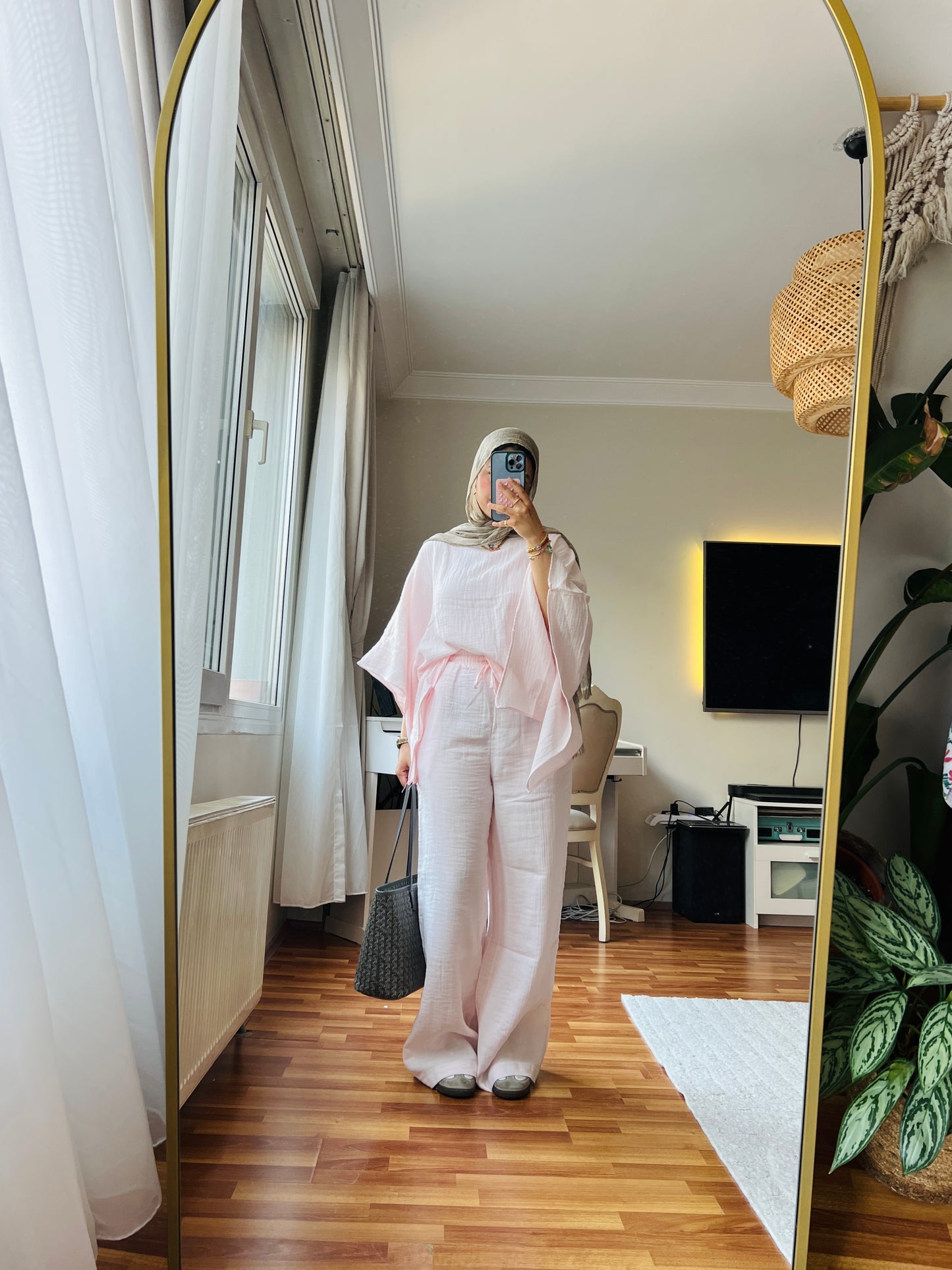 Linen Grace Set in powder pink