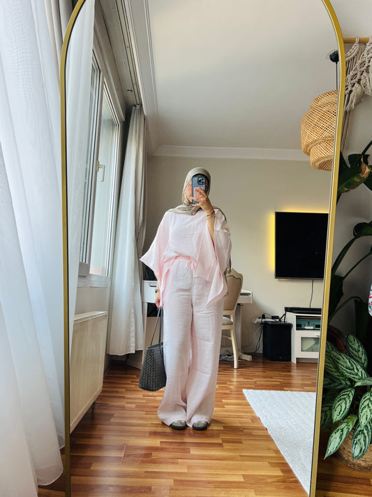 Linen Grace Set in powder pink
