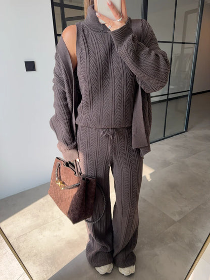 Cocoa Knit Three-Piece Set