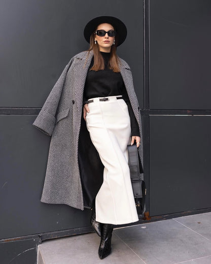 Classic Tailored Midi Skirt