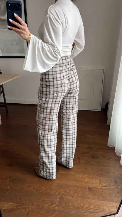 Plaid Wrap Pants