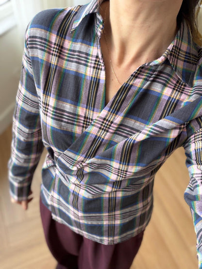 Contour Wrap Shirt Deep Navy