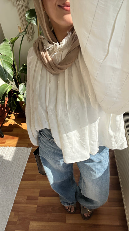 Silken Linen Glow Blouse