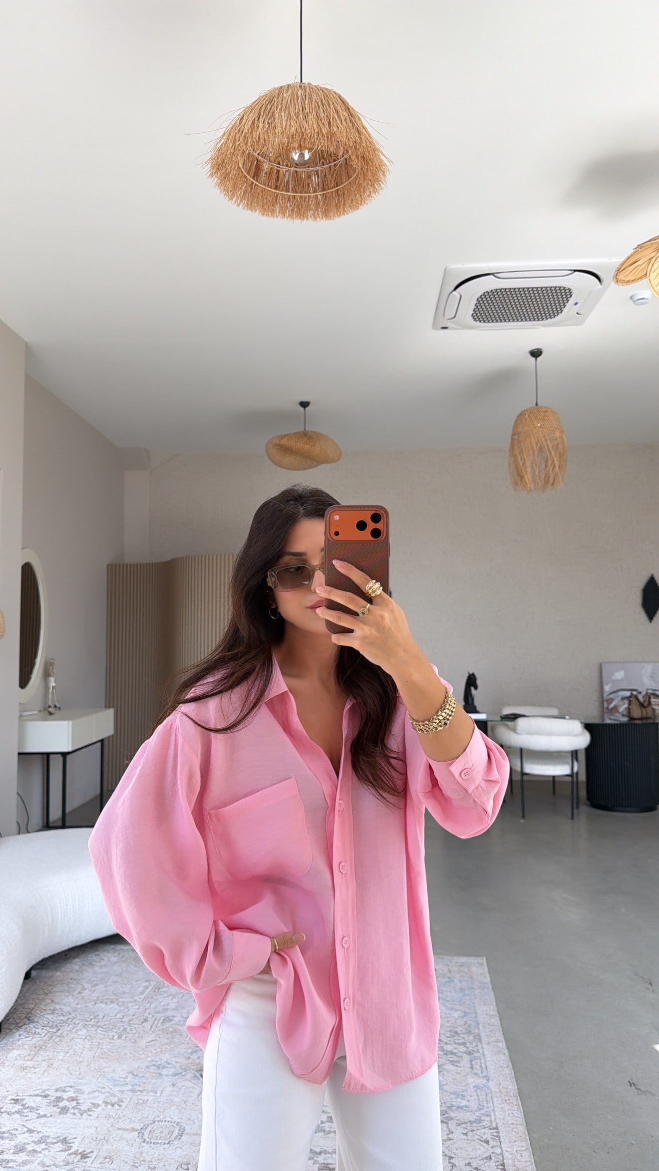 Flowy Modal Shirt – Soft Pink