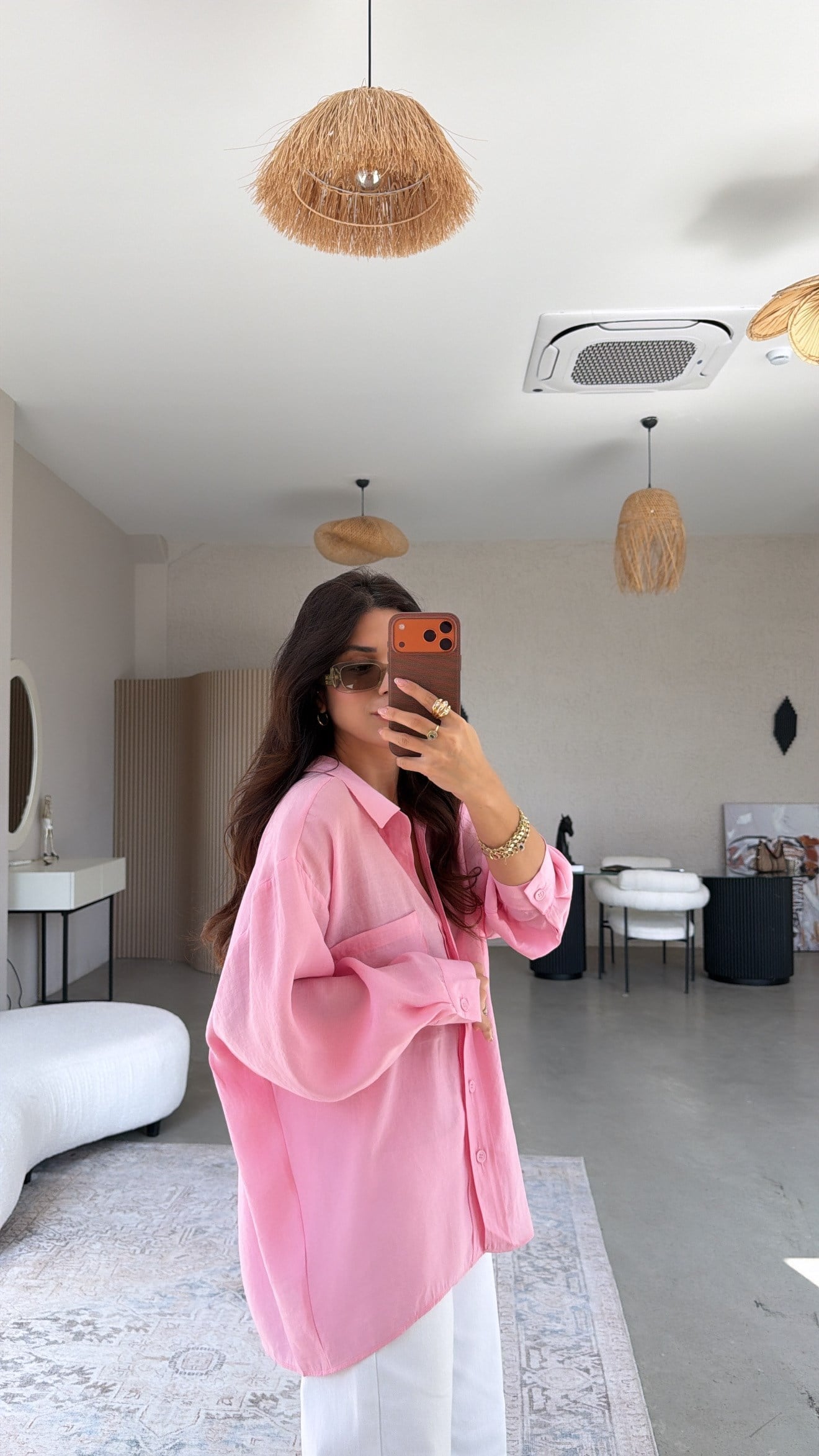 Flowy Modal Shirt – Soft Pink