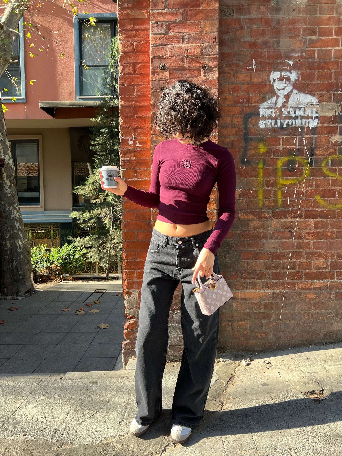 Mulberry Ribbed Cotton Top