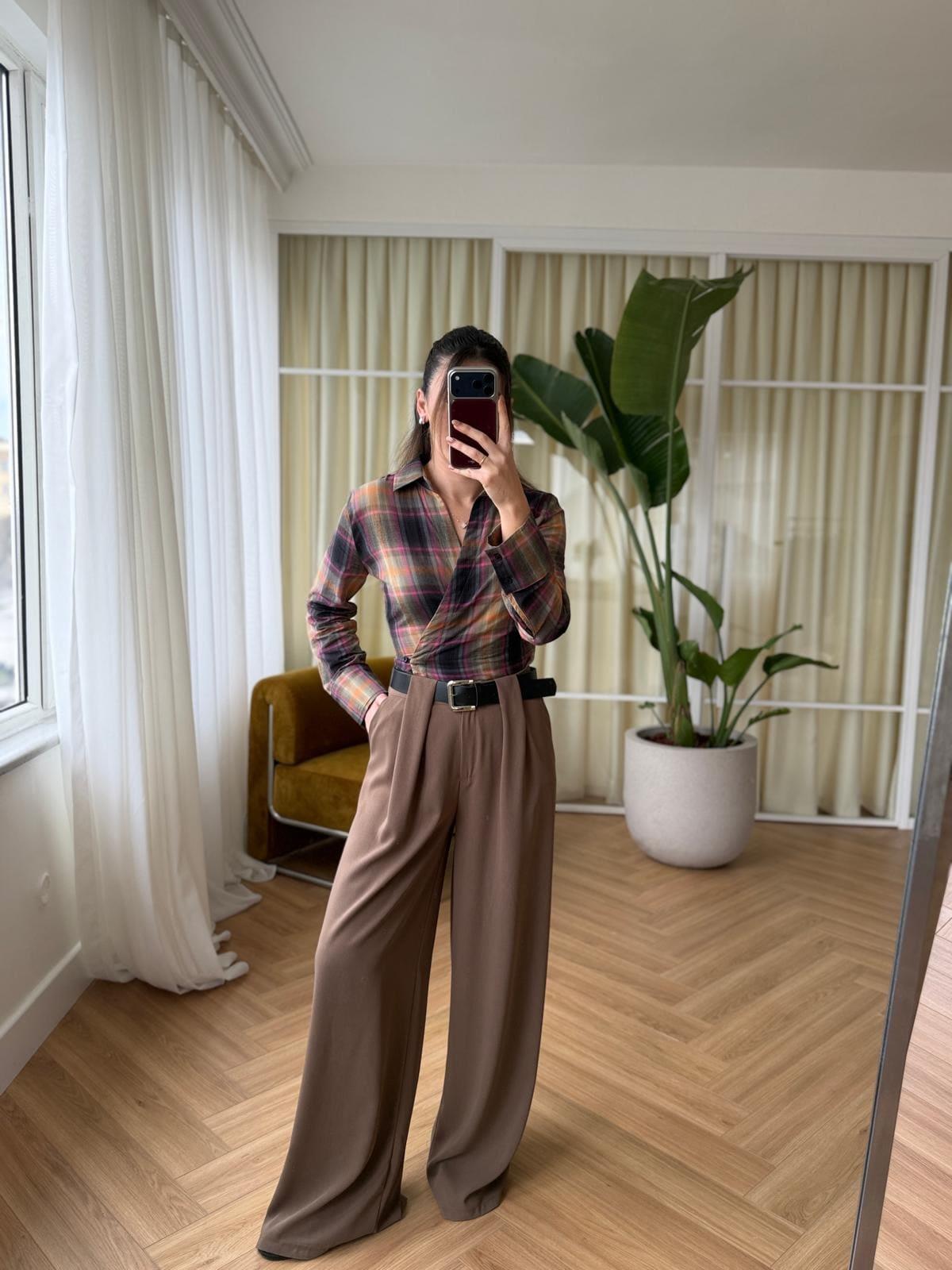 Contour Wrap Shirt Olive Mix