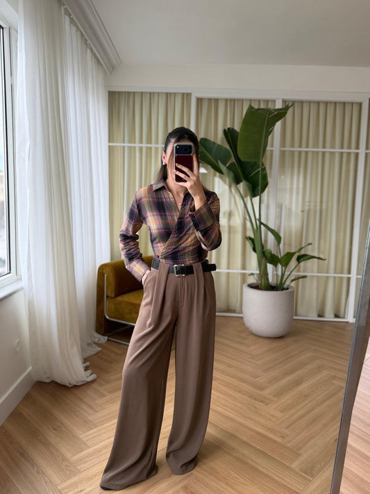 Contour Wrap Shirt Olive Mix