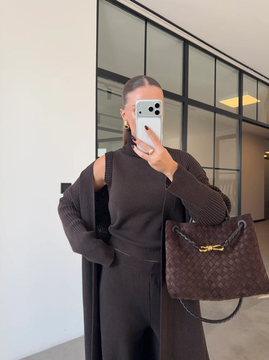 Brown Lounge Knit Set