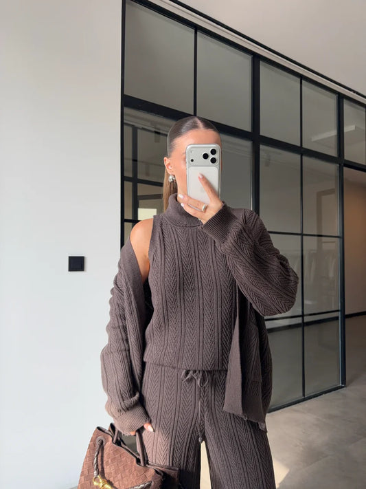 Cocoa Knit Three-Piece Set