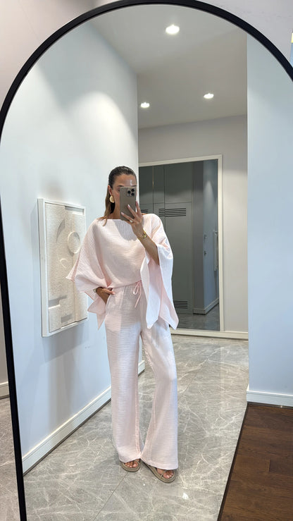 Linen Grace Set in powder pink