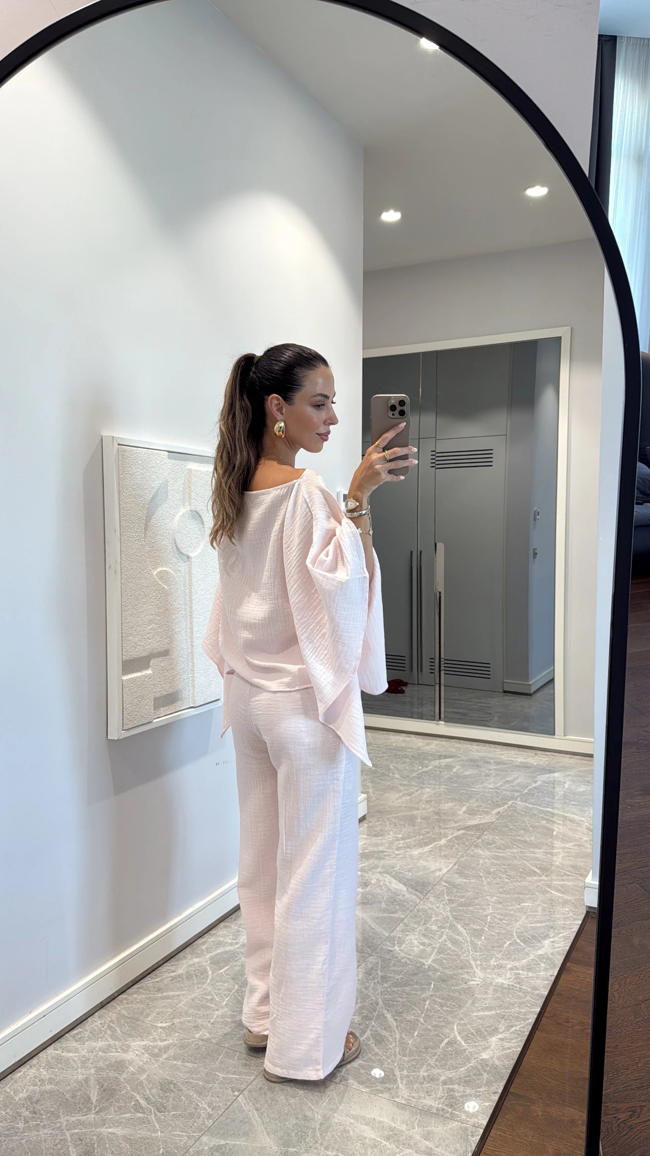 Linen Grace Set in powder pink