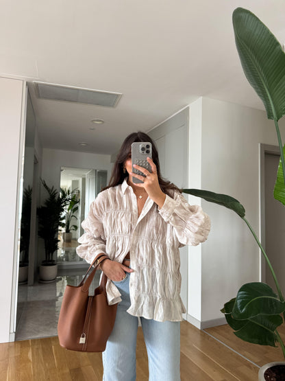 Original Massimo Dutti shirt in Light Beige